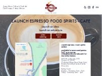 Website Screenshot Launch Espresso Food Spirits - Cafe