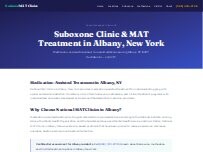 Website Screenshot Suboxone Clinic Albany