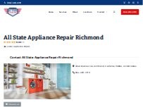Website Screenshot All State Appliance Repair Richmond