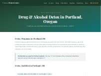 Website Screenshot Drug and Alcohol Detox Portland