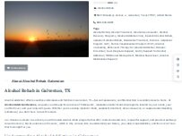Website Screenshot Galveston Alcohol Rehab