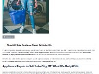 Website Screenshot All State Appliance Repair Salt Lake City
