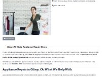 Website Screenshot All State Appliance Repair Gilroy