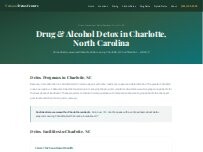 Website Screenshot Drug and Alcohol Detox Charlotte