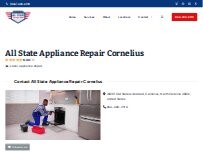Website Screenshot All State Appliance Repair Cornelius