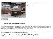 Website Screenshot All State Appliance Repair Sanford