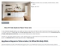 Website Screenshot All State Appliance Repair Toluca Lake