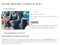 Website Screenshot Opioid Addiction Treatment York