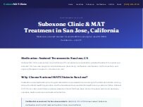 Website Screenshot San Jose Suboxone Clinic