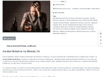 Website Screenshot Alcohol Treatment La Mirada