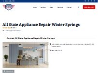 Website Screenshot All State Appliance Repair Winter Springs