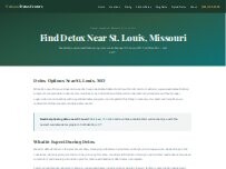 Website Screenshot Drug and Alcohol Detox St. Louis