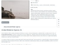 Website Screenshot Cypress Alcohol Rehab