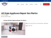 Website Screenshot All State Appliance Repair San Martin