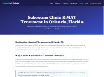 Website Screenshot MAT Treatment Orlando