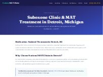 Website Screenshot Detroit MAT Clinic