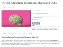 Website Opioid Addiction Treatment Thousand Oaks
