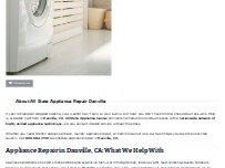 Website Screenshot All State Appliance Repair Danville