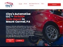 Website Screenshot Clay's Automotive LLC