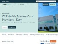 Website Screenshot CLS Health Primary Care Providers - Katy