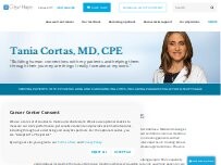 Website Screenshot Tania Cortas, M.D. | Medical Oncologist