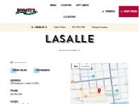 Website Screenshot Rosati's Pizza
