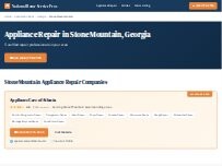 Website Screenshot National Appliance Repair Stone Mountain