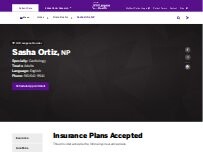 Website Screenshot Sasha Ortiz, NP