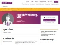 Website Screenshot Joseph Weinberg, MD