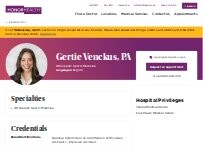 Website Screenshot Gertie Venckus, PA