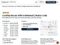 Website Screenshot CoinFlip Bitcoin ATM - Walter's IGA (Whitehall)
