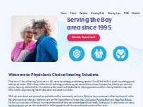 Website Screenshot Physician's Choice Hearing Solutions