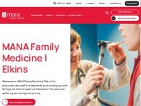 Website Screenshot MANA Family Medicine Elkins