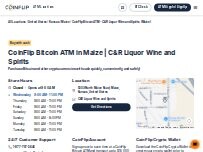 Website Screenshot CoinFlip Bitcoin ATM - C&R Liquor Wine and Spirits (Maize)