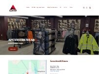 Website Screenshot Apex Work Wear