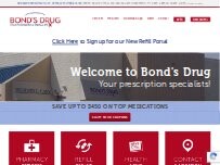 Website Screenshot Bond's Drug Health Mart Pharmacy