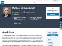 Website Screenshot Matthew M. Roberts, MD