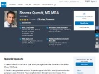 Website Screenshot Sheeraz Qureshi, MD, MBA