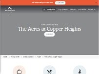 Website Screenshot The Acres at Copper Heights by Woodside Homes