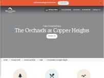 Website Screenshot The Orchards at Copper Heights by Woodside Homes