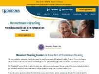 Website Screenshot Hometown Centers for Hearing Newton