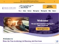 Website Screenshot Hear For You Audiology and Hearing Aids