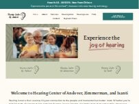 Website Screenshot Hearing Center of Zimmerman