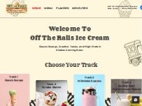 Website Screenshot Off the Rails HandcraftedIce Cream & Shakes