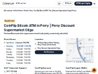 Website Screenshot CoinFlip Bitcoin ATM - Perry Discount Supermarket Citgo (Perry)