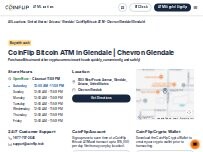 Website Screenshot CoinFlip Bitcoin ATM - Chevron Glendale (Glendale)