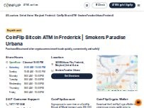 Website Screenshot CoinFlip Bitcoin ATM - Smokers Paradise Urbana (Frederick)