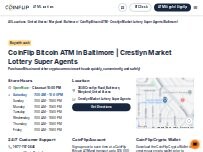Website Screenshot CoinFlip Bitcoin ATM - Crestlyn Market Lottery Super Agents (Baltimore)