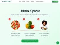 Website URBAN SPROUT salad bar