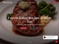 Website Screenshot Fratelli Italian Kitchen and Wine Bar